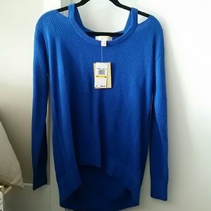 Michael Kors Long Sleeve Peekaboo Top